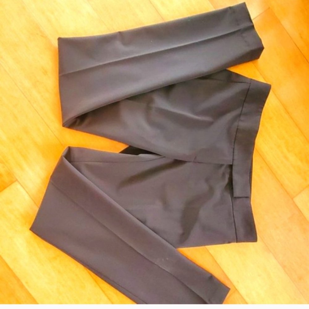 Brown Wool Blend Bootcut Pants, 6